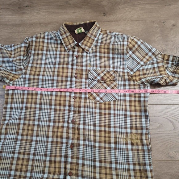 Volcom Shirt Men Medium Brown Casual Classiccore Preppy Short Sleeve Normcore - Picture 3 of 6